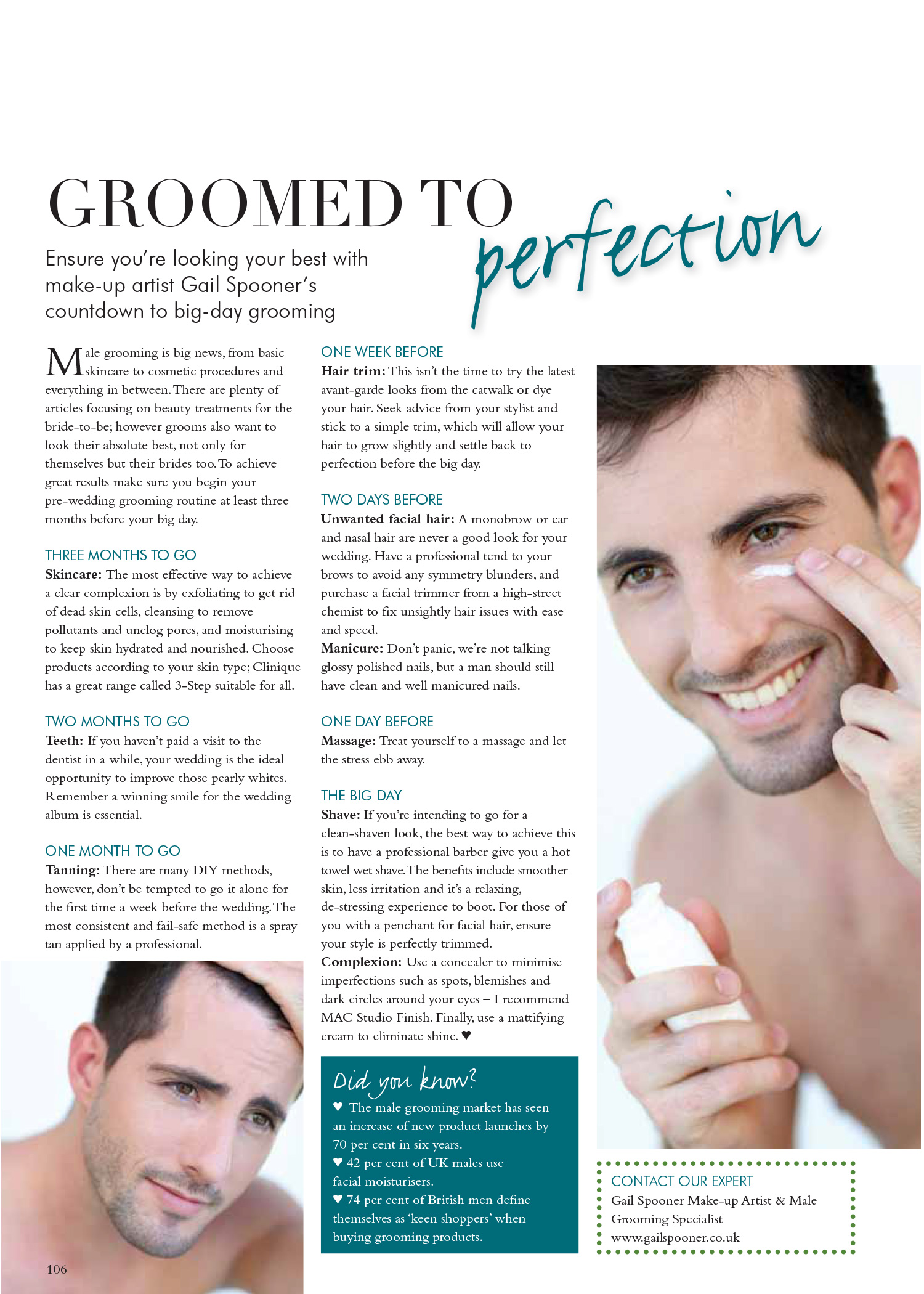 surrey wedding groomed to perfection page